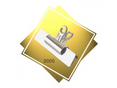 彩盒装银色牛头夹 型号：2005